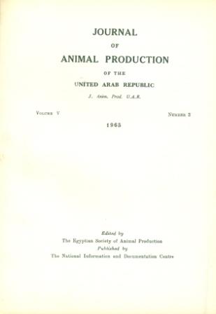 Egyptian Journal of Animal Production
