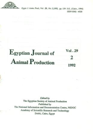 Egyptian Journal of Animal Production