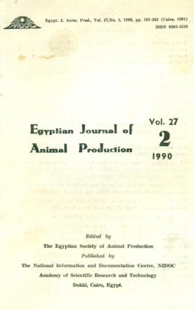 Egyptian Journal of Animal Production